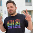 Load image into Gallery viewer, LOVE IS LOVE. Tee - Black