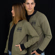 Load image into Gallery viewer, Military Green Bomber Jacket