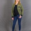 Load image into Gallery viewer, Military Green Bomber Jacket