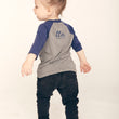 Load image into Gallery viewer, Kids Raglan - Grey/Navy