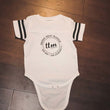 Load image into Gallery viewer, Football Onesie - White/Black
