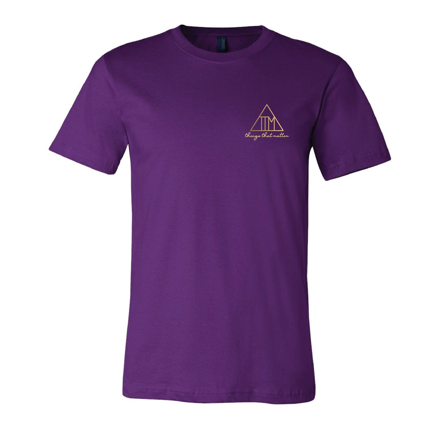 Maci Metallic Logo Tee - Purple