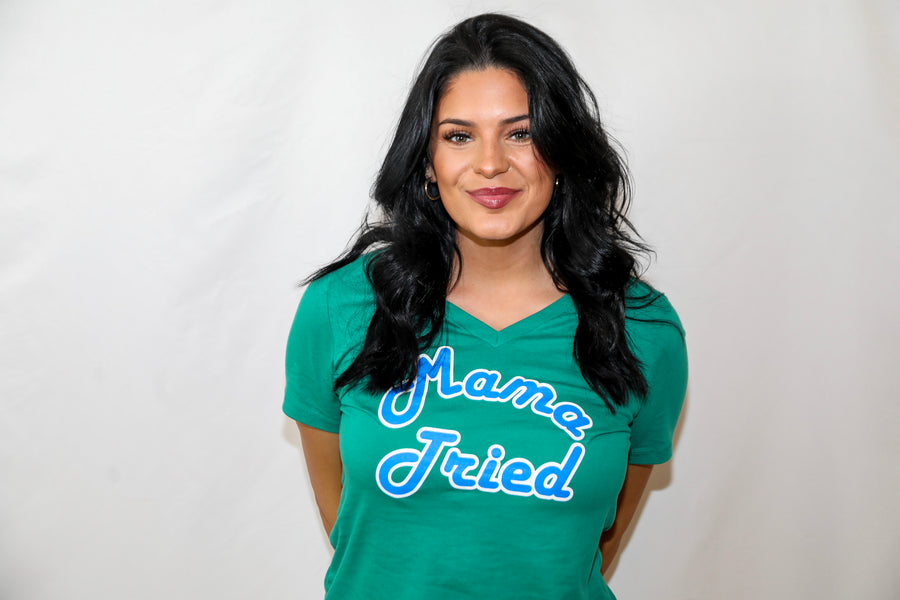 Mama Tried V-Neck - Kelly Green