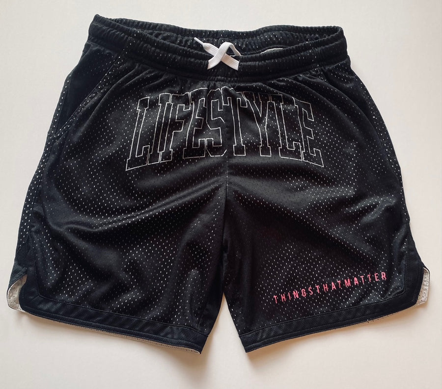 Mesh Retro Shorts - Black