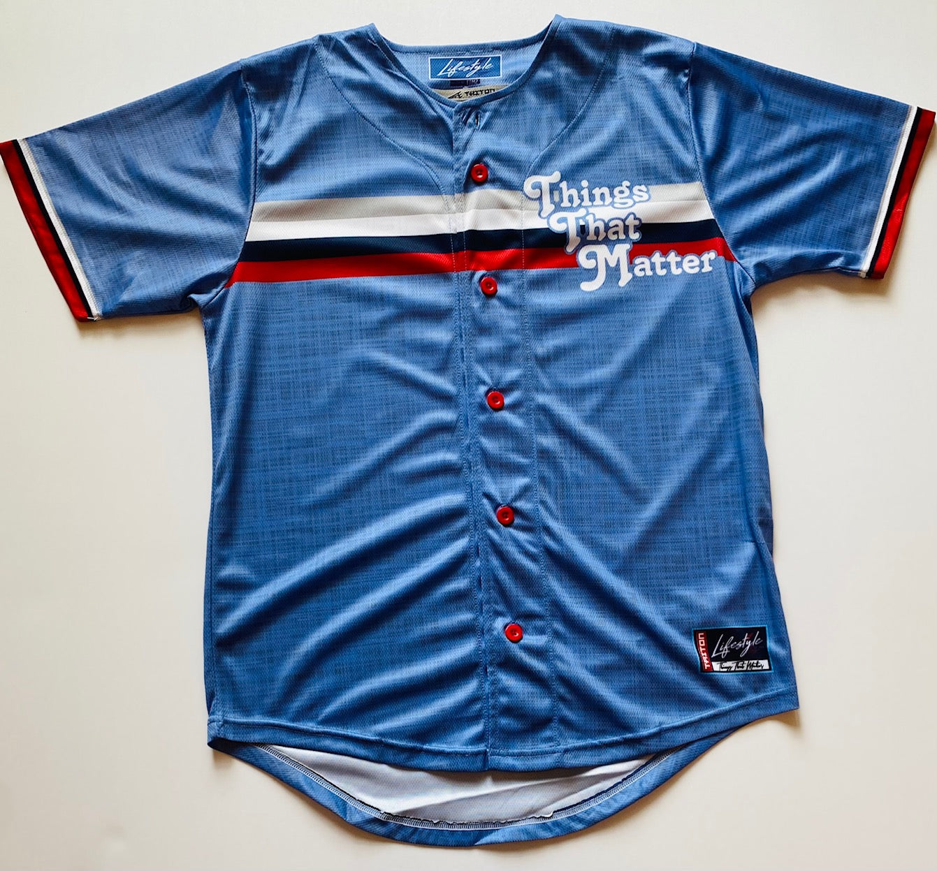 NANO Baby Blue/Red Jersey – Things That Matter Lifestyle