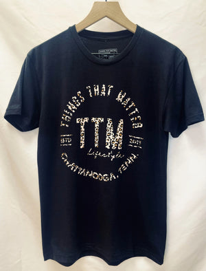 Bold Leopard Logo Tee - Black - Chattanooga Limited Edition