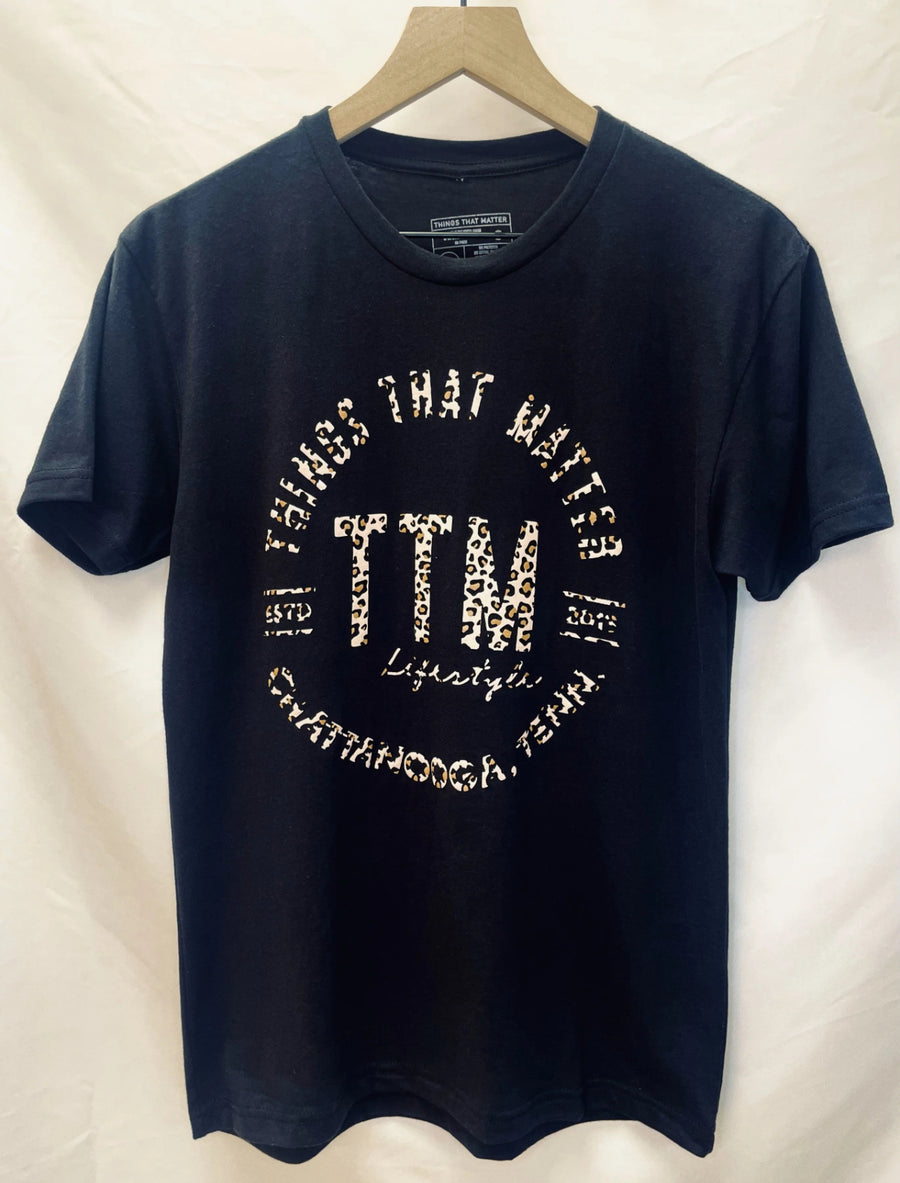 Bold Leopard Logo Tee - Black - Chattanooga Limited Edition