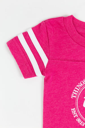 Football Onesie -Pink