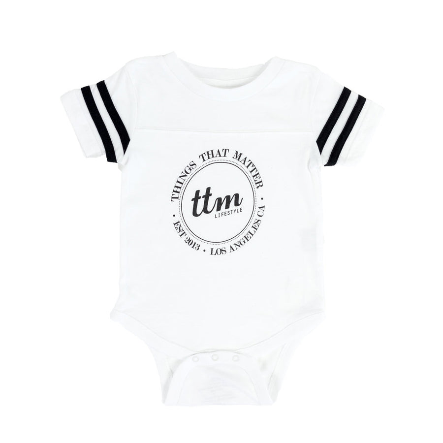 Football Onesie - White/Black