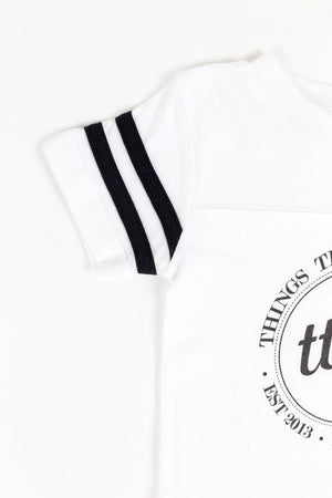 Football Onesie - White/Black