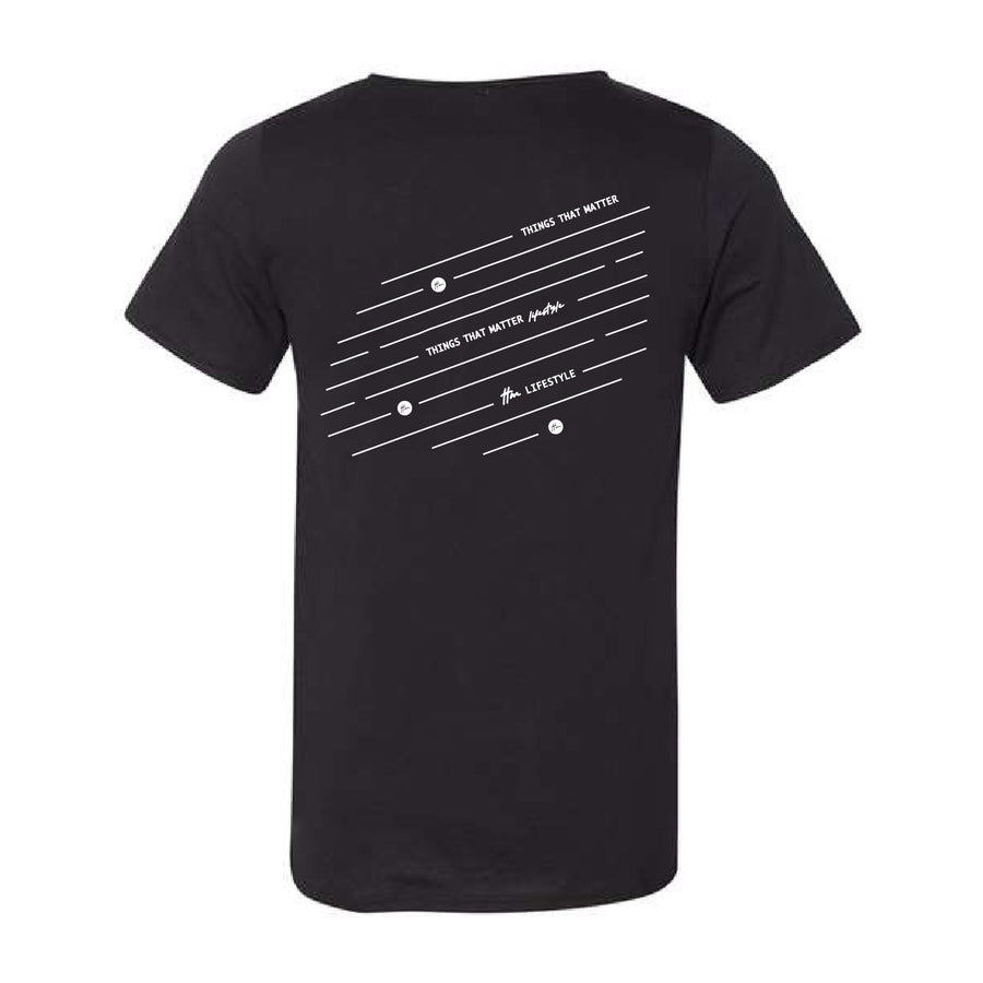 Oliver Raw Neck Logo Tee - Black