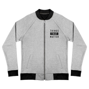 Heather Grey Bomber Jacket