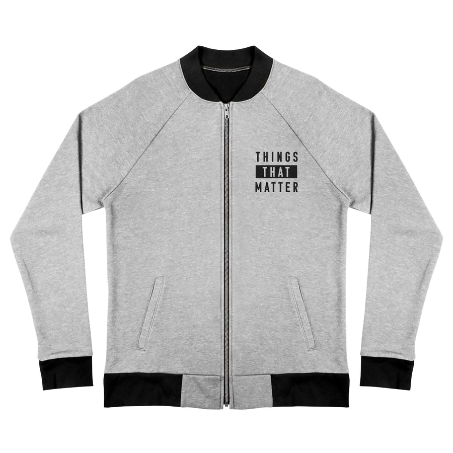 Heather Grey Bomber Jacket