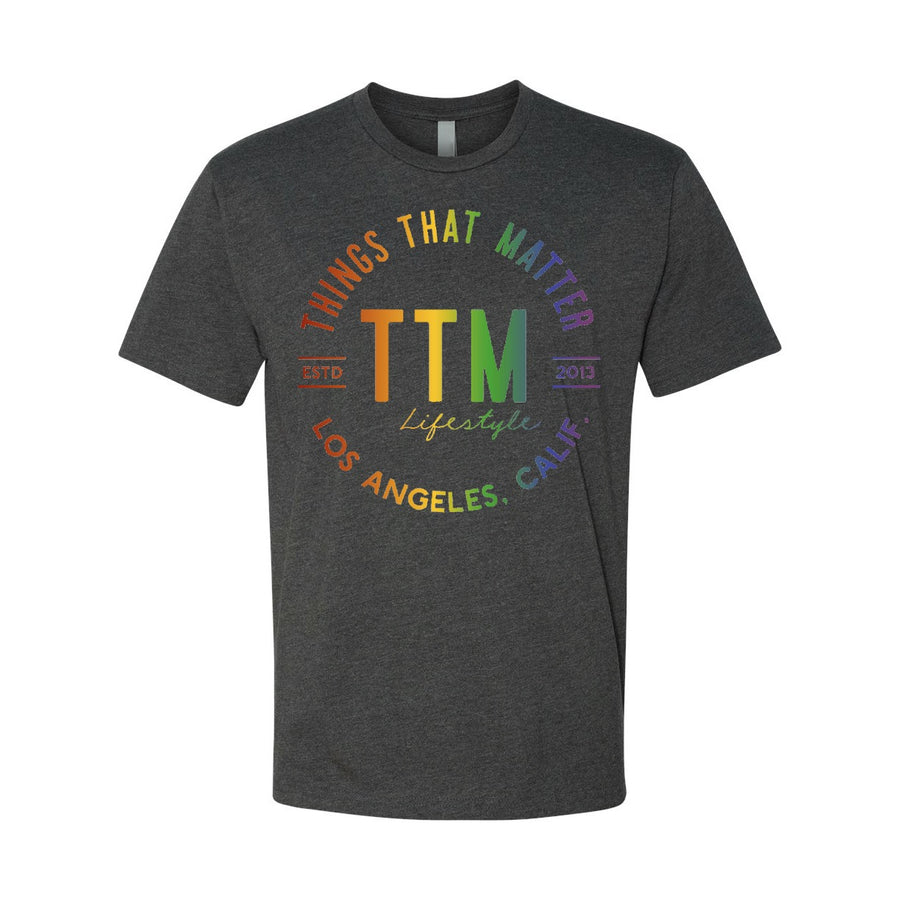 TTM PRIDE Bold Logo Tee - Heathered Black