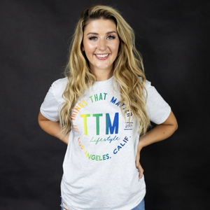 TTM PRIDE Bold Logo Tee - Heathered White