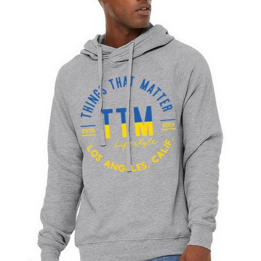 Bold Logo Hoodie - Blue/Yellow