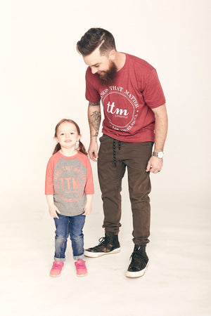 Kids Raglan - Grey/Red