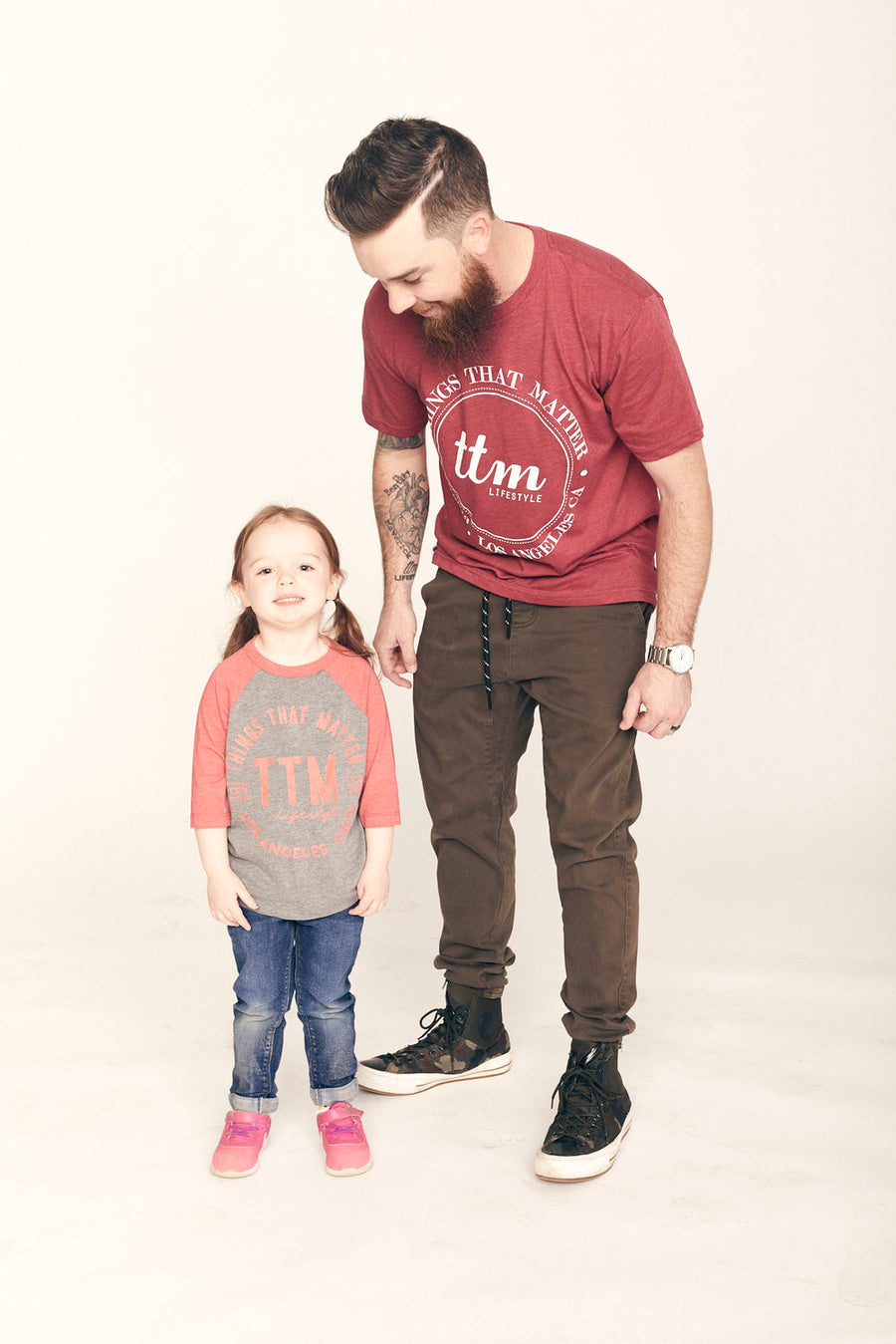 Kids Raglan - Grey/Red