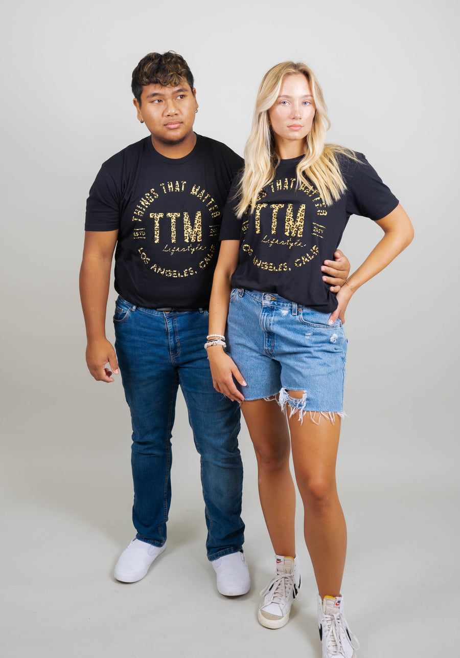 Bold Leopard Logo Tee - Black - Chattanooga Limited Edition