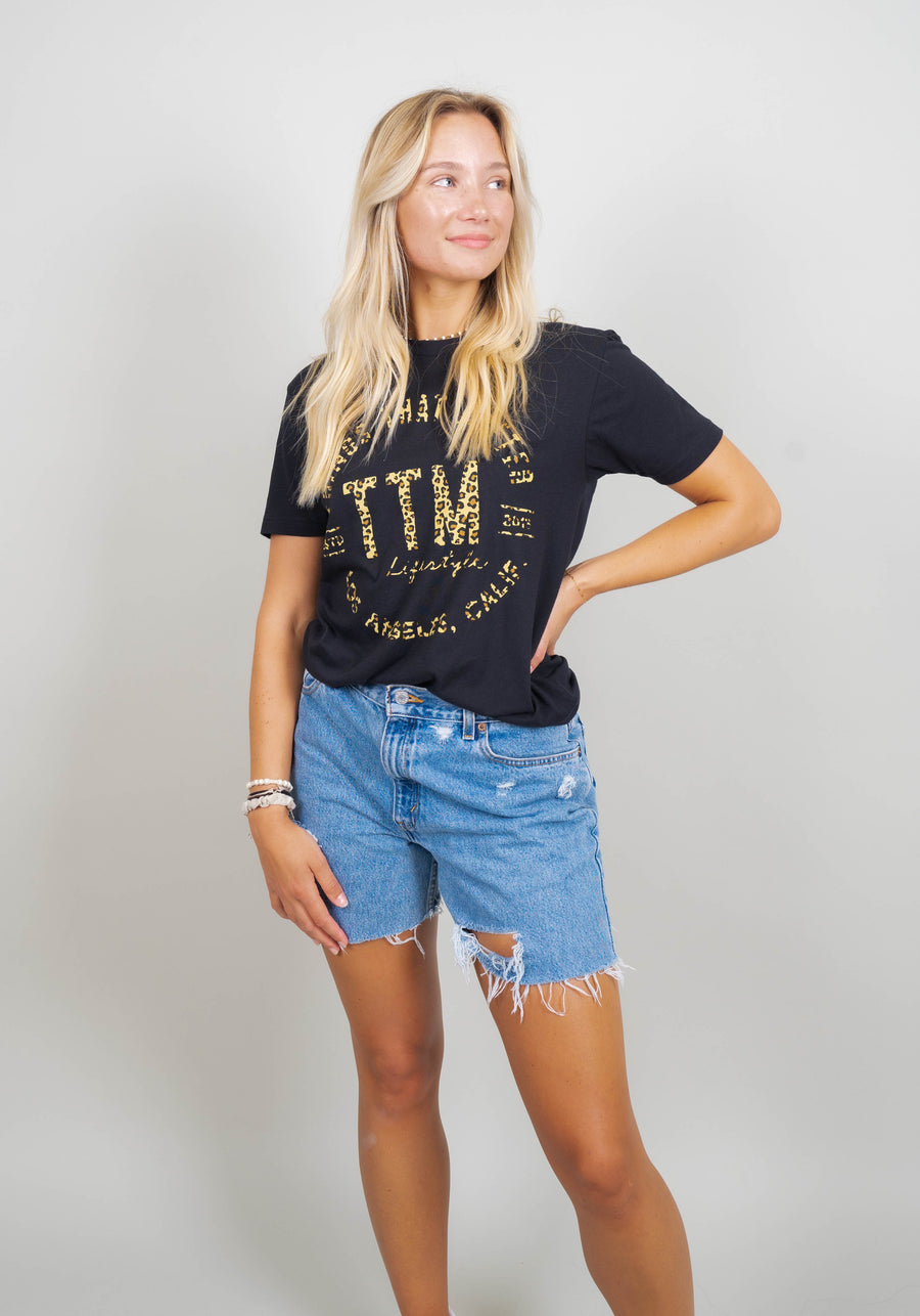 Bold Leopard Logo Tee - Black - Chattanooga Limited Edition