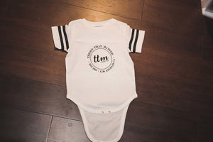 Football Onesie - White/Black