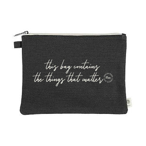 Hemp Zipper Pouch - Iron