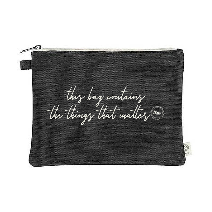 Hemp Zipper Pouch - Iron