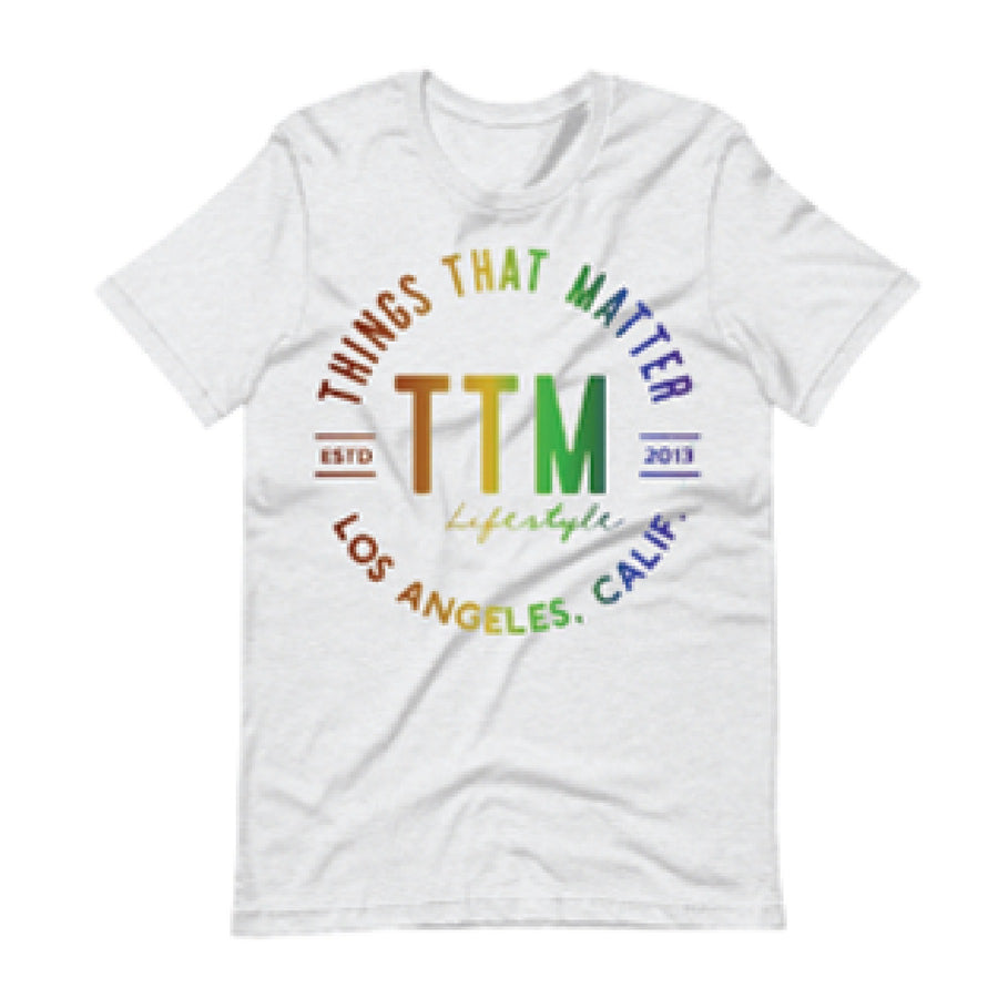 TTM PRIDE Bold Logo Tee - Heathered White