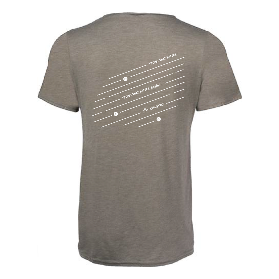 Oliver Raw Neck Logo Tee - Olive